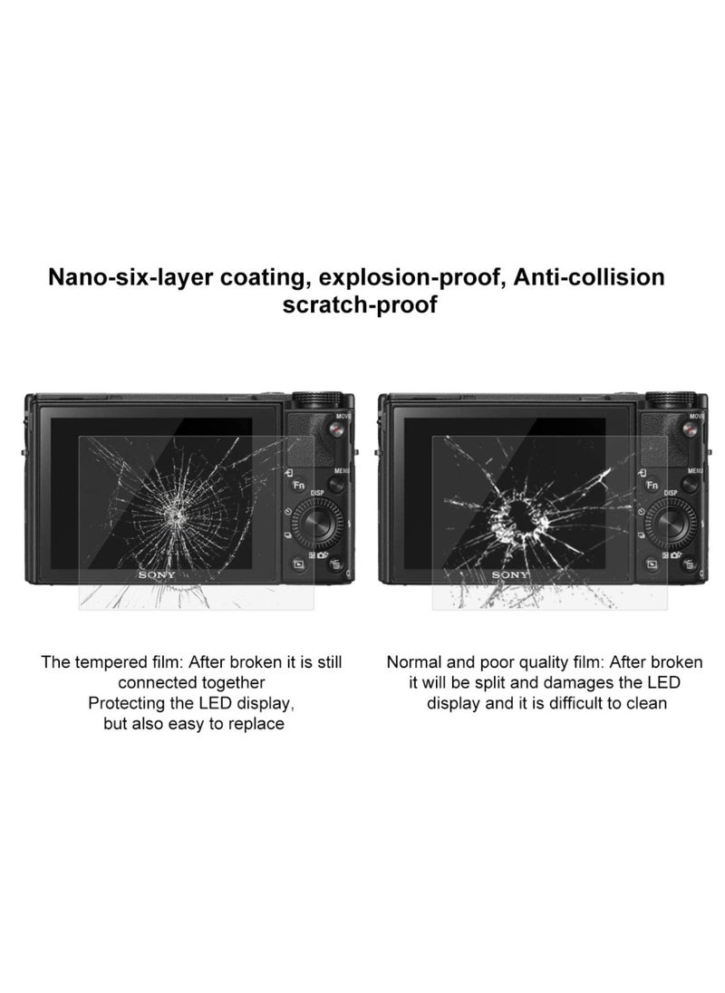Screen Protector Compatible with Sony ZV1F ZV-1 ZV1 ZV1 II ZV-E10 ZVE10 Mirrorless Camera Camera Full-Frame Camera 9H Tempered Glass Anti-Bubble Anti-scratch Anti-fingerprint