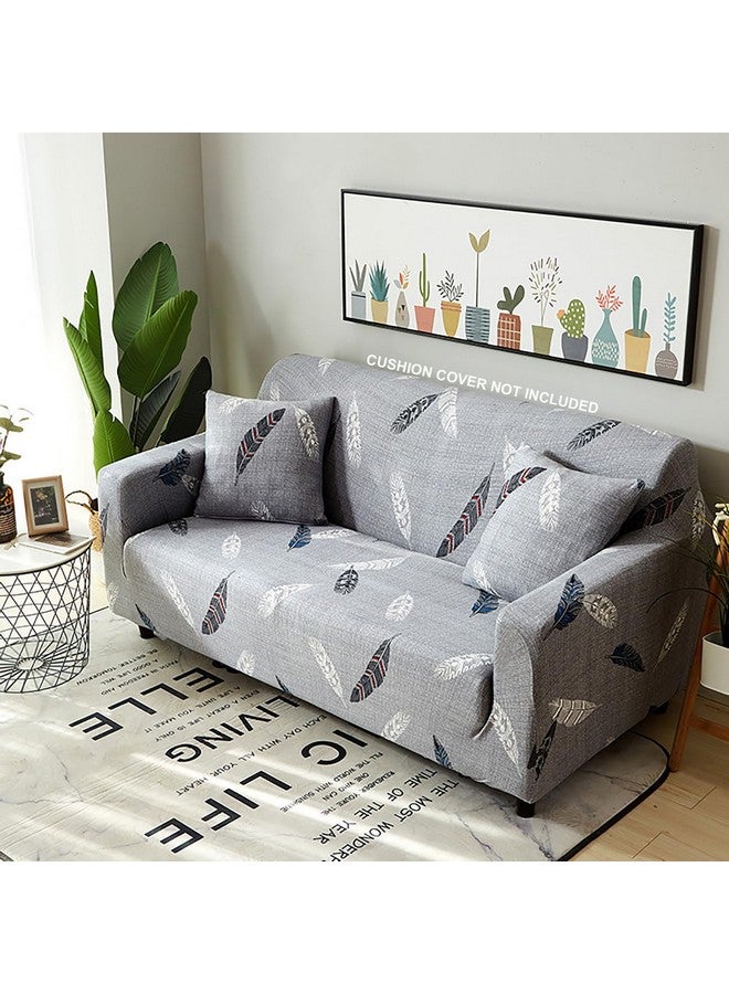 هاوس أوف كويرك غطاء أريكة ثلاثي المقاعد من House of Quirk، غطاء مرن كبير للأريكة 140 جرام لكل متر مربع (رمادي سرخسي، 185-230 سم) - Image 1