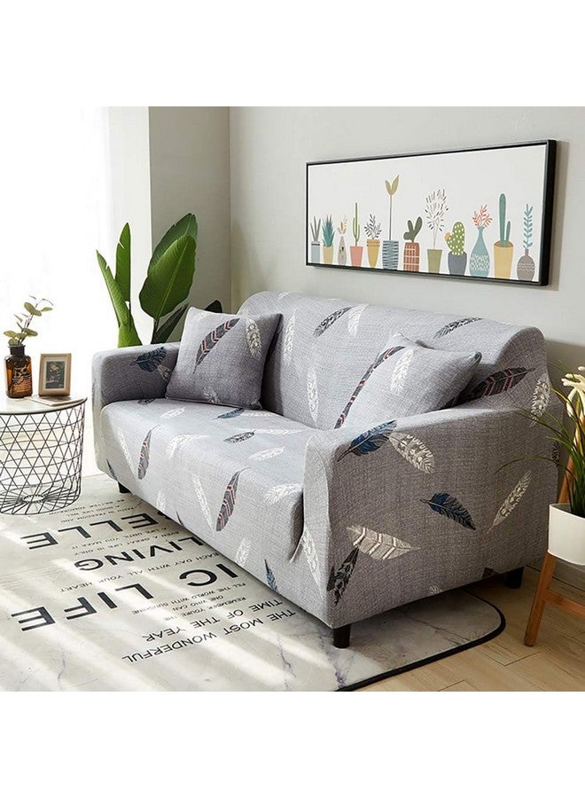 هاوس أوف كويرك غطاء أريكة ثلاثي المقاعد من House of Quirk، غطاء مرن كبير للأريكة 140 جرام لكل متر مربع (رمادي سرخسي، 185-230 سم) - Image 2