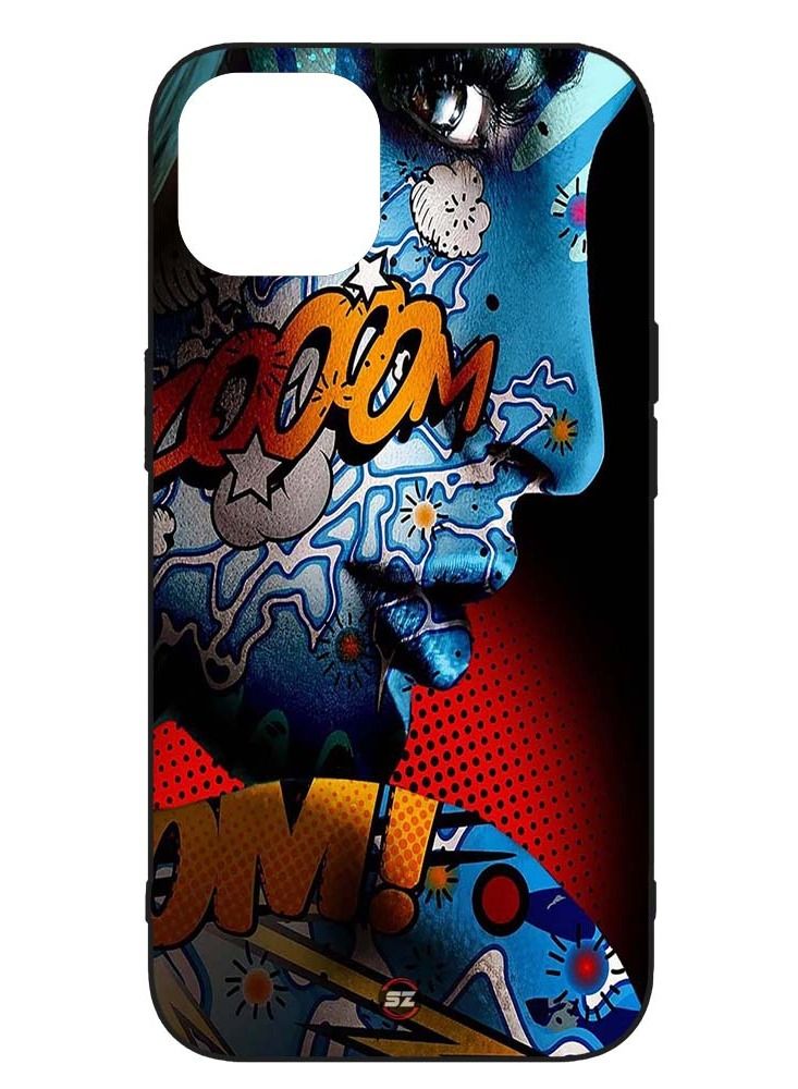 Protective Printed Mobile Back Cover Lady Art Design For Apple iPhone 13 Pro Max
