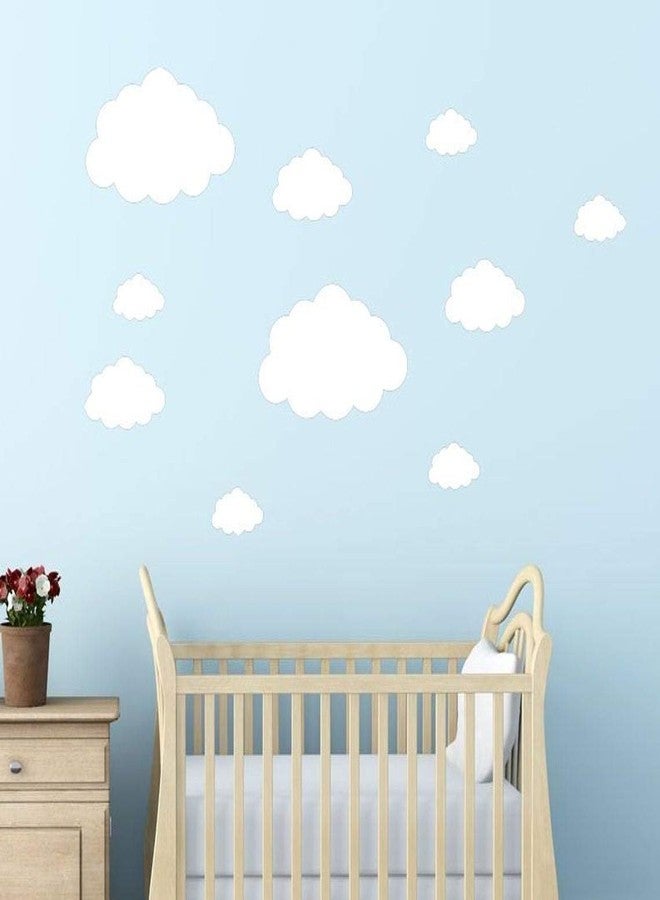 JURUOXIN Fluffy Cloud Wall Stickers, Kids Bedroom Nursery Decal Sky Plane Vinyl Adhesive DIY Decor Removable Transfer Pack of 20Pcs. (White) - Image 2
