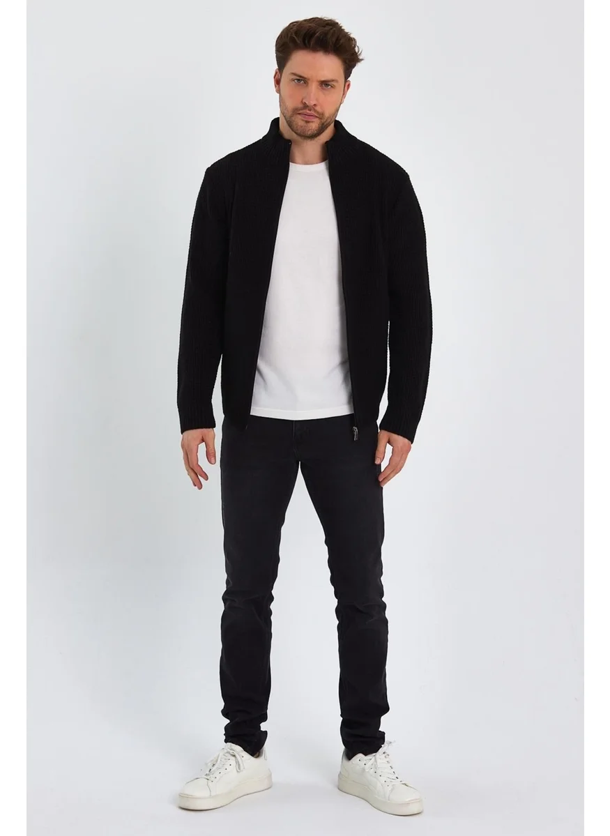 Alexander Gardi Turtleneck Zippered Knit Cardigan (E22-5714)