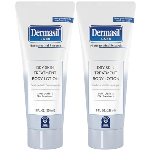 Dermasil Body Lotion, Dry Skin Treatment, 2-Pack â€“ Non-Greasy, Fast-Absorbing, Fragrance-Free Lotion, Cruelty-Free, 8 Oz Ea - Image 1