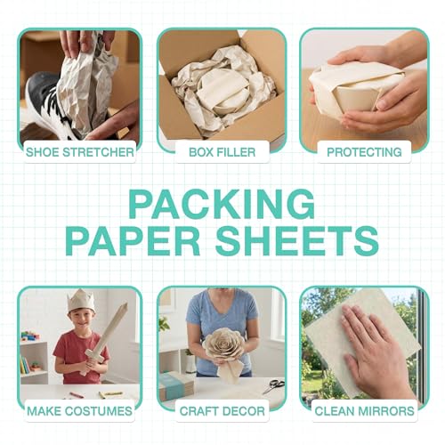 Ocean Tides 320 Sheets Packing Paper for Moving - Newspaper Paper for Wrapping, Packaging, Shipping, & Protecting Fragile Items like Glasses & Dishes - Must-Have Newsprint Moving Supplies & Box Filler (27" x 17") - Image 4