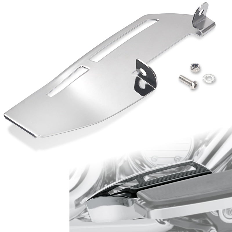 FOVPLUE Rightside Rider Footboard Heel Guard for Harley 1216 FLD 8617 FL Softail 86later Touring CVO Road Glide Road King Street Glide Electra Glide and 09later TrikeChrome