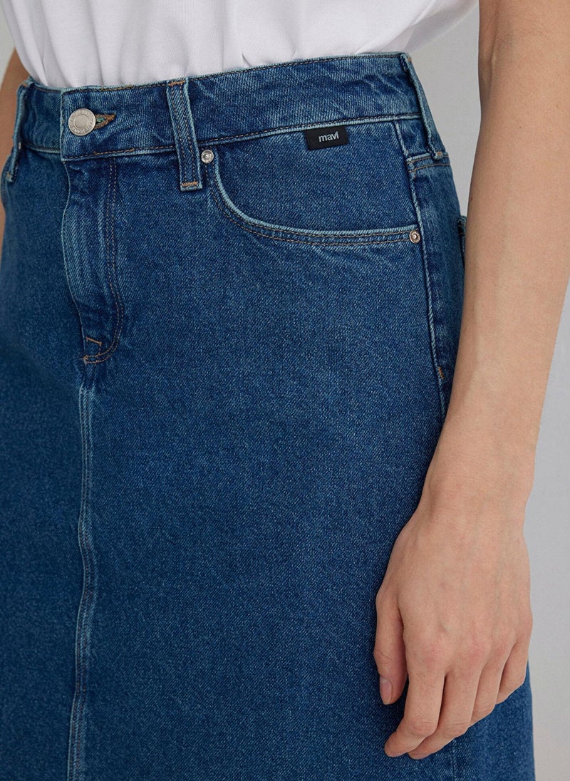 MAVI Valerie Blue Denim Jean Skirt - Image 5