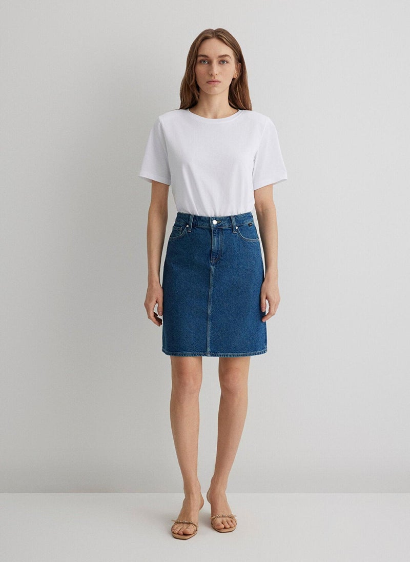 MAVI Valerie Blue Denim Jean Skirt - Image 3