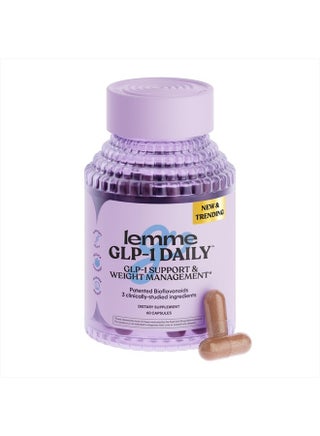 Lemme GLP-1 Daily, Reduce Hunger & Cravings, Boost GLP-1 Production, Support Fat Loss and Weight Management with Clinically Studied Ingredients, 1 Month Supply (60 Capsules) | Best Price UAE