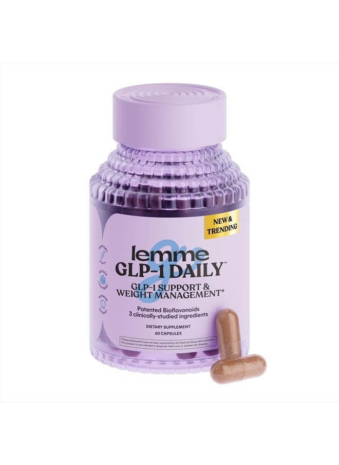 Lemme - GLP-1 Daily, Reduce Hunger & Cravings, Boost GLP-1 Production, Support Fat Loss and Weight Management with Clinically Studied Ingredients, 1 Month Supply (60 Capsules) - Image 1