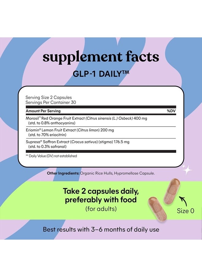 Lemme - GLP-1 Daily, Reduce Hunger & Cravings, Boost GLP-1 Production, Support Fat Loss and Weight Management with Clinically Studied Ingredients, 1 Month Supply (60 Capsules) - Image 1