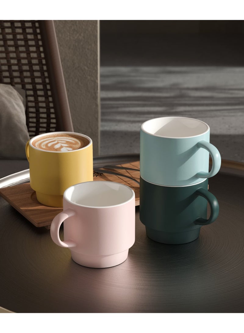 Smart Storage ✨ Premium 2-Tier Mug & Stand Set – Macaron Color Edition, Ceramic Cups with Gold Carbon Steel Rack, Space-Saving Coffee Mug Holder. - Image 2