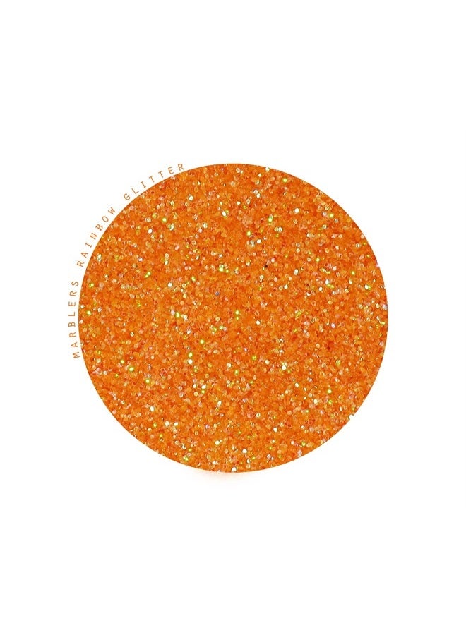 MARBLERS Holographic Face & Body Glitter [Rainbow Orange] 0.18oz (5g) | Chunky | Chopped | Flake | Non-Toxic | Vegan | Cruelty-Free | Festival, Rave & Party Makeup | Eye, Hair, Nail Polish, Eyeshadow - Image 2