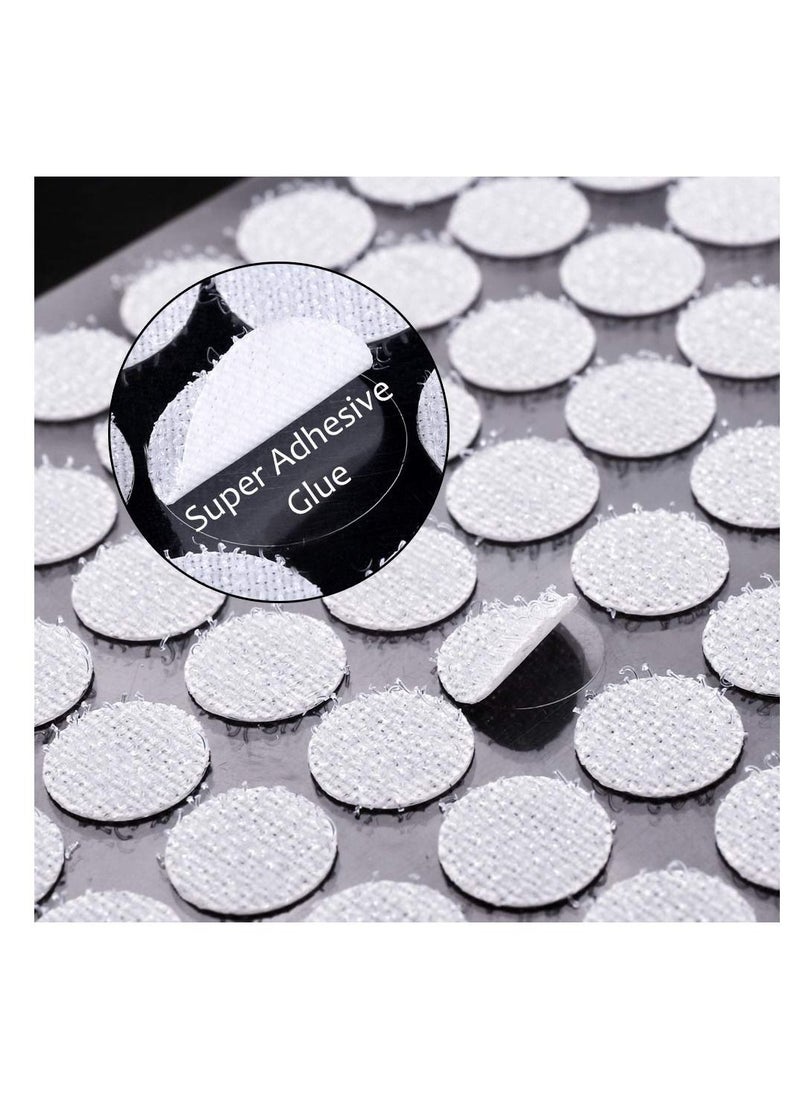 SYOSI - Self Adhesive Dots, Tapes Sticky Back Coins Dots with Hook and Loop Velcro Round Pads, 30mm Diameter Strong Waterproof Round Dot, Dots with Adhesive for Home Office School 300Pcs (150 Pairs) - Image 1