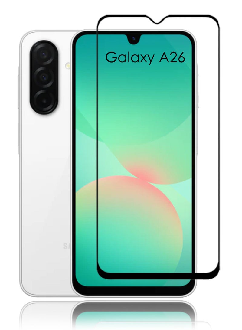 Samsung Galaxy A26 - Full Glue Tempered Glass Screen Protector - Delicate Touch , Higher Transparency , Easy to Install ,Anti-scratch and Bubble-free Screen Protector - Image 1