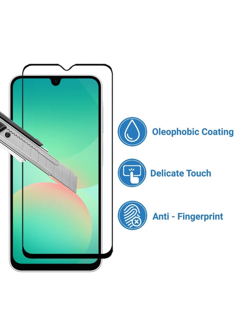 Samsung Galaxy A26 - Full Glue Tempered Glass Screen Protector - Delicate Touch , Higher Transparency , Easy to Install ,Anti-scratch and Bubble-free Screen Protector - Image 3