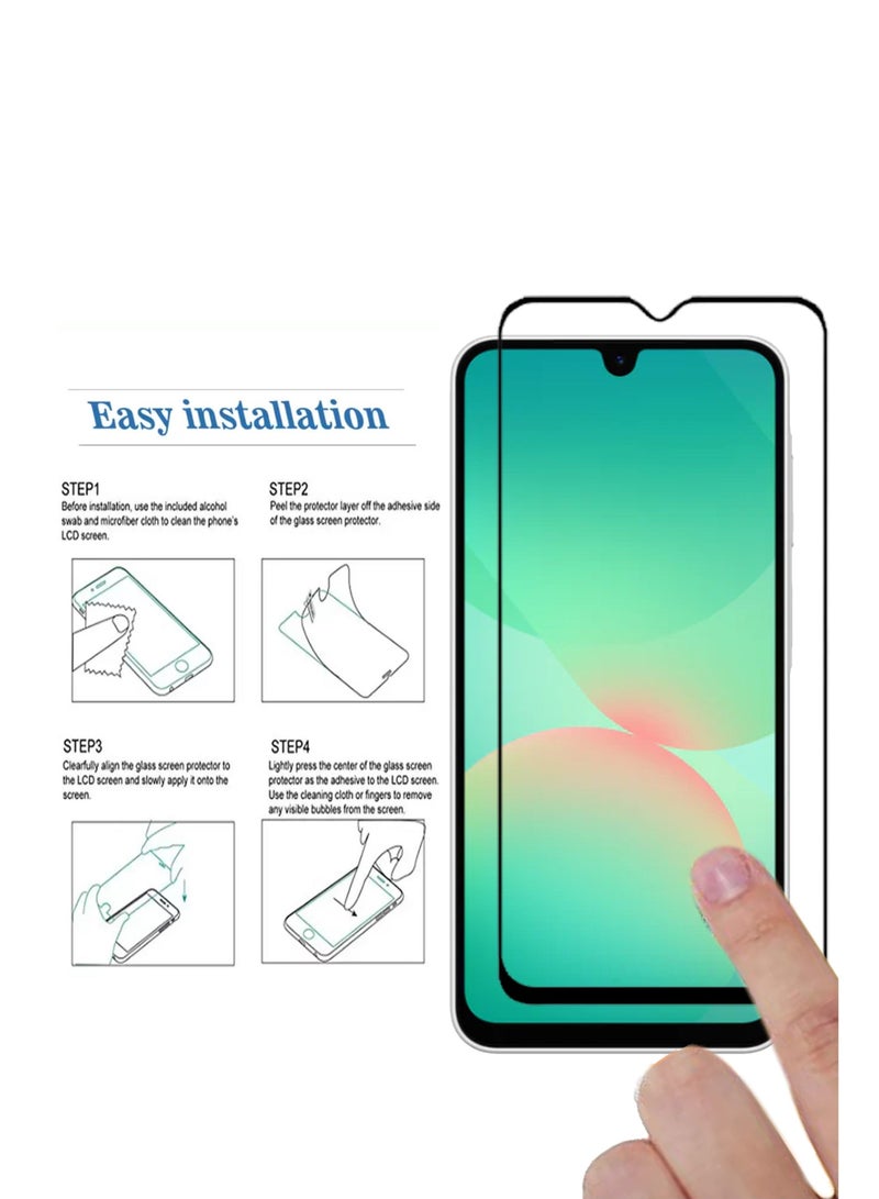 Samsung Galaxy A26 - Full Glue Tempered Glass Screen Protector - Delicate Touch , Higher Transparency , Easy to Install ,Anti-scratch and Bubble-free Screen Protector - Image 4