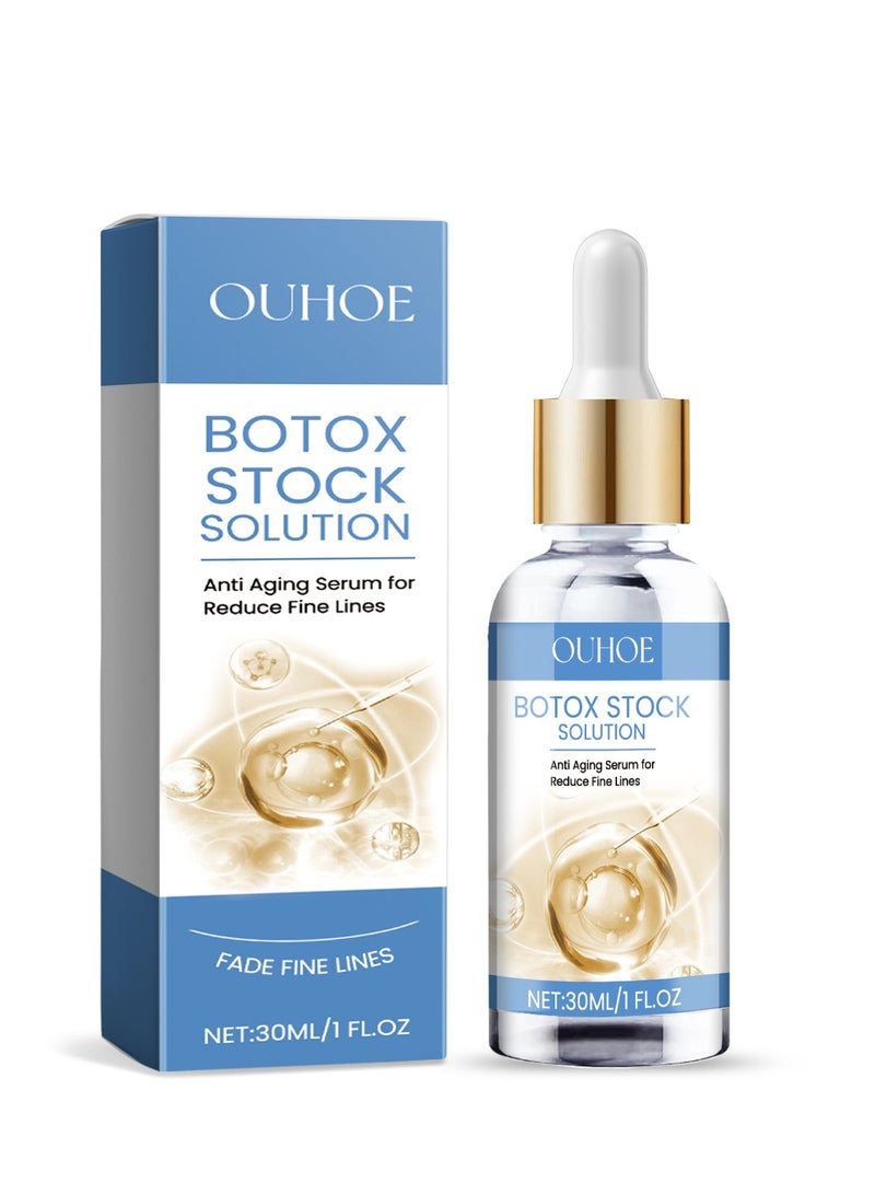 أوهو مصل الوجه بالبوتوكس ، مصل الوجه بوتوكس ستوك سولوشن ، البوتوكس في زجاجة مع فيتامين C و E ، مكافحة الشيخوخة وشد الوجه الفوري ، تعزيز كولاجين الجلد ، تقليل التجاعيد والجلد الممتلئ 30 مل - Image 1