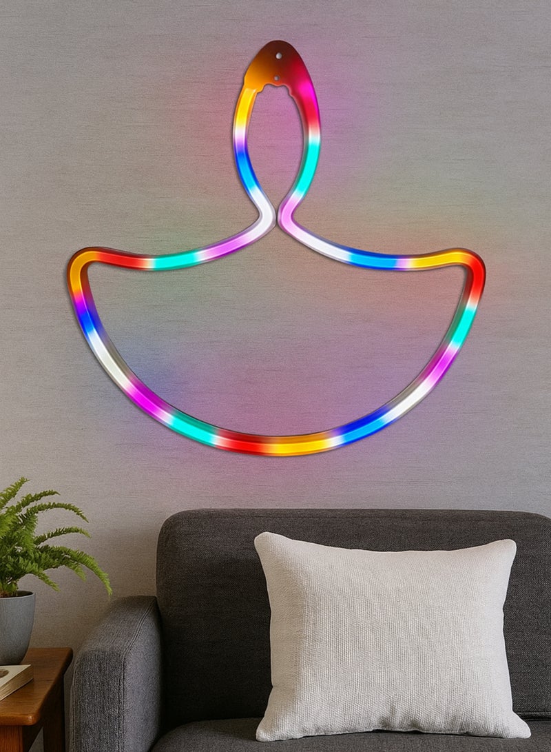 DPL Diya LED Decorative Light (30x30cm)| Diya Shape Multicolor  Neon Rope Light for Diwali, Home, Festival, Balcony & Outdoor Decoration (DPL850RGB) - Image 5