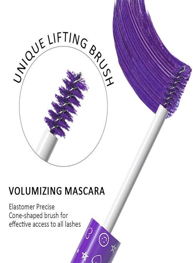 BINGBRUSH Colored Waterproof Mascara Set for Eyelashes - Long Lasting, Charming, Voluminous Eye Makeup for Women, Halloween (1Pcs 08#Purple, F) - Image 3