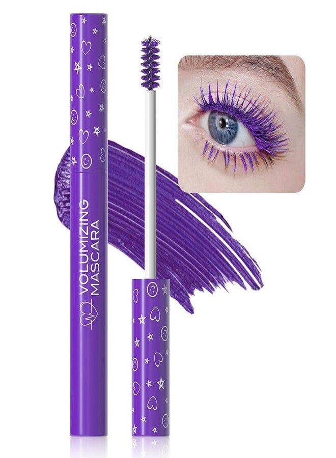 BINGBRUSH Colored Waterproof Mascara Set for Eyelashes - Long Lasting, Charming, Voluminous Eye Makeup for Women, Halloween (1Pcs 08#Purple, F) - Image 1