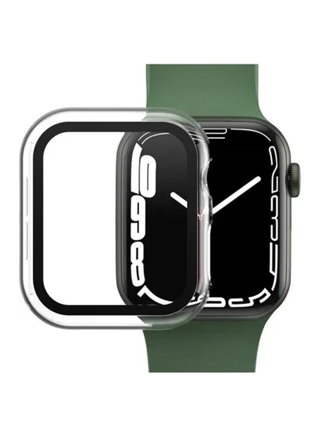 حافظة واقية مع واقي شاشة من الزجاج المقوى لساعة Apple Watch Series 4/5/6 مقاس 40 ملم شفاف - Image 4