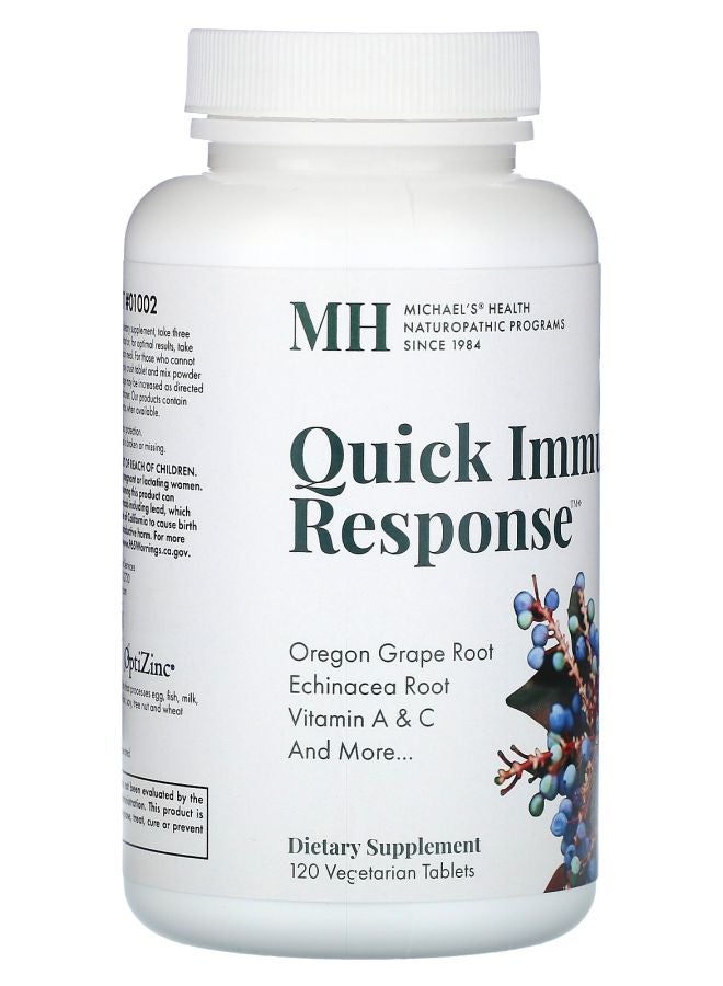 Michael's Naturopathic Quick Immune Response 120 Vegetarian Tablets - Image 2