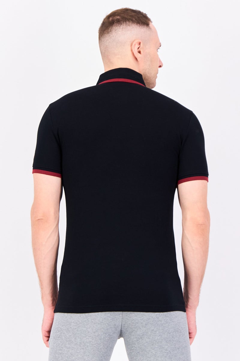 PUMA Men Slim Fit Short Sleeve Outdoor Polo Shirt, Black - Image 3