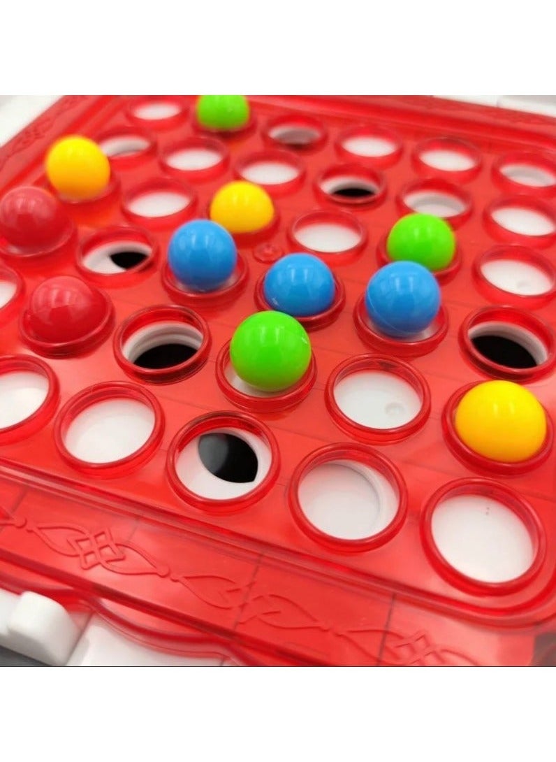 NIBEMINENT - Family Logic Strategy Board Games, Push and Drag to Drop Bead Brain Game Travel Puzzle for Kids - Image 1