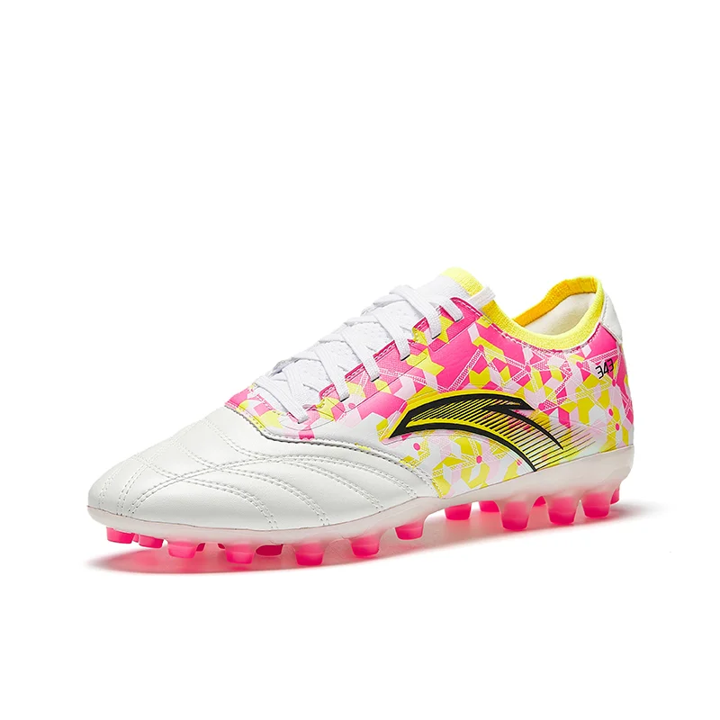 ANTA ANTA Men's Football Shoes White/Pink/Yellow-FOOTBALL