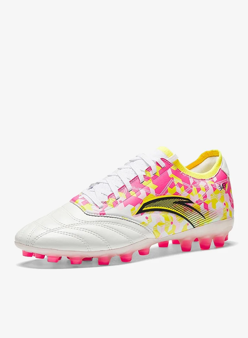 ANTA ANTA Men's Football Shoes White/Pink/Yellow-FOOTBALL