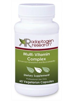 Multi-Vitamin Complex | Once Daily Multivitamin Supplement with Folate as Metafolin L-5-MTHF B12 as Methylcobalamin Vitamin A C D3 and more| Enhanced Absorption & Bioavailability | 60 Vegetarian Caps