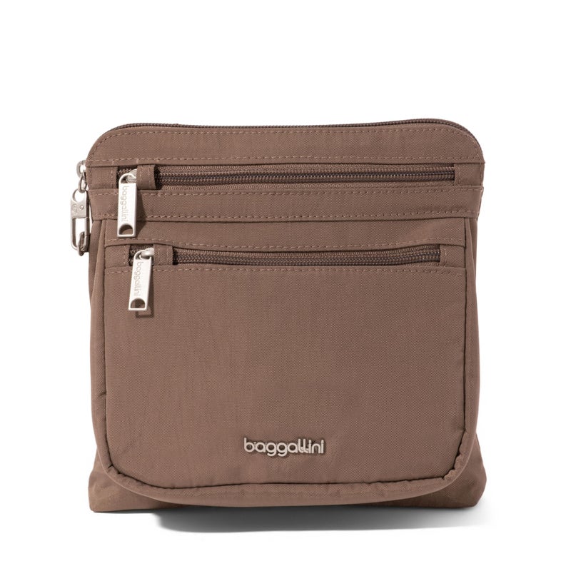 Baggallini Securtex Anti-Theft Crossbody 8.25"x8.25" Lightweight Travel Purse with RFID Card Slots Cut-Resistant Strap - Image 1