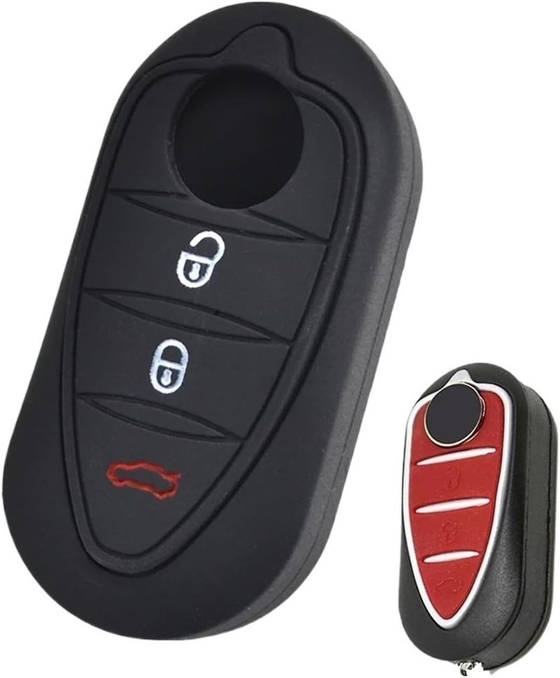 QASULER 3 Buttons Silicone Key Case Cover - Image 1