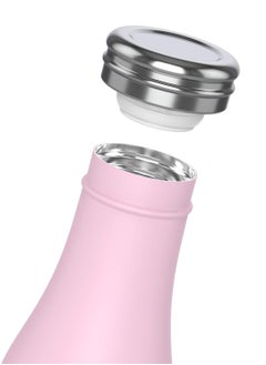 VAHDAM Stainless Steel Travel Bottle 500ml Pink Leak Proof Vacuum Insulated Double Wall for Hot and Cold Drinks  - Image 3