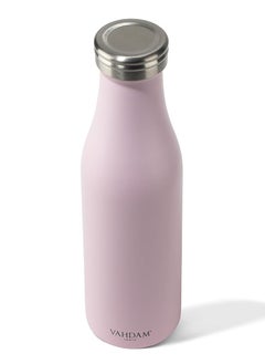 VAHDAM Stainless Steel Travel Bottle 500ml Pink Leak Proof Vacuum Insulated Double Wall for Hot and Cold Drinks  - Image 4