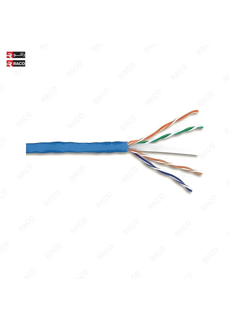 RACO - RACO Schneider Electric Actassi CAT 6 Cable 4PR Ethernet Network LAN UTP Cable 305 Meter Blue for Computer, Laptops, Routers, Ethernet Switch, TV - Image 1