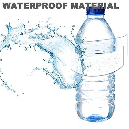 Mr-Label 8.11"×2" Waterproof Matte White Water Bottle Labels – for Inkjet/Laser Printer – Self-Adhesive Wraparound - for Wedding|Baby Shower|Corporate Event (10 Sheets Total 50 Labels) - Image 3