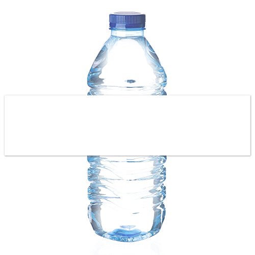 Mr-Label 8.11"×2" Waterproof Matte White Water Bottle Labels – for Inkjet/Laser Printer – Self-Adhesive Wraparound - for Wedding|Baby Shower|Corporate Event (10 Sheets Total 50 Labels) - Image 1