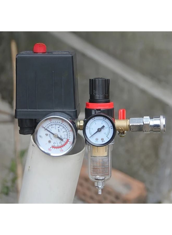 3pcs Filter Valve Set Pneumatic Regulator Compressor Oil Water Separation - Image 5