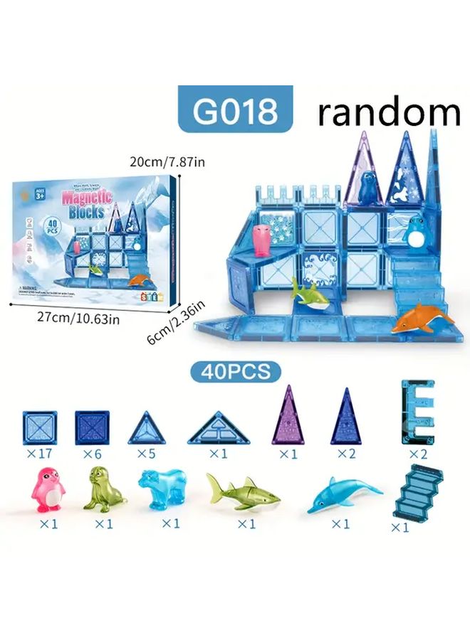 71pcs Magnetic Tiles Stackable Building Blocks Educational Construction Toys for Kids - Image 2