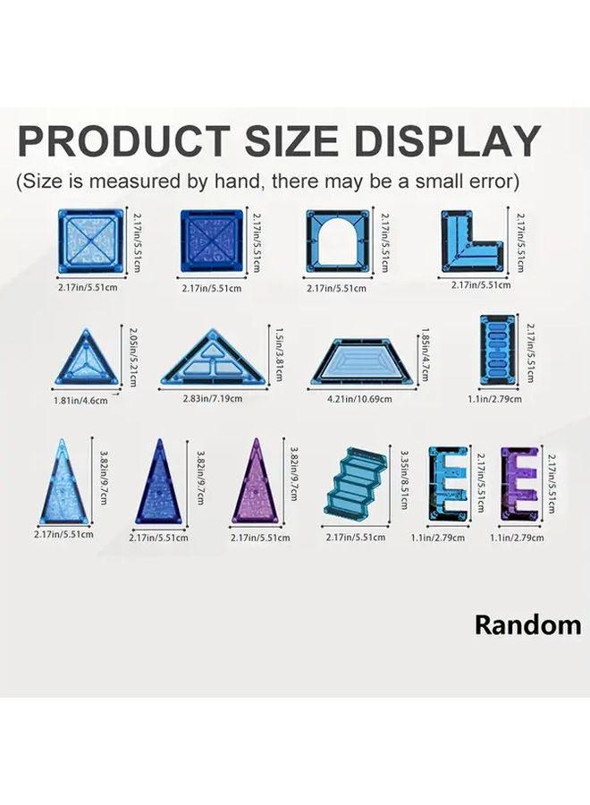 71pcs Magnetic Tiles Stackable Building Blocks Educational Construction Toys for Kids - Image 4