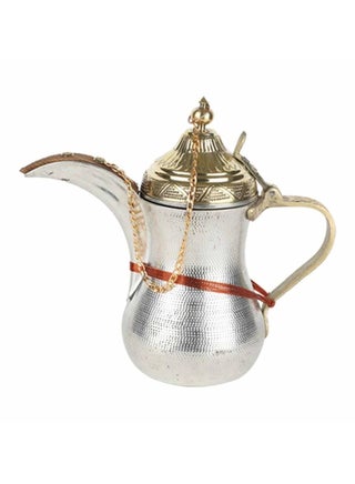 دلة القهوة العربية فضي +ذهبي كبير ارتفاع 28 سم نحاس اصلي - pzsku/Z26E6C94DFB614F693AEFZ/45/1750935730/98f24e38-b69e-478a-9b5b-9d39ca024023