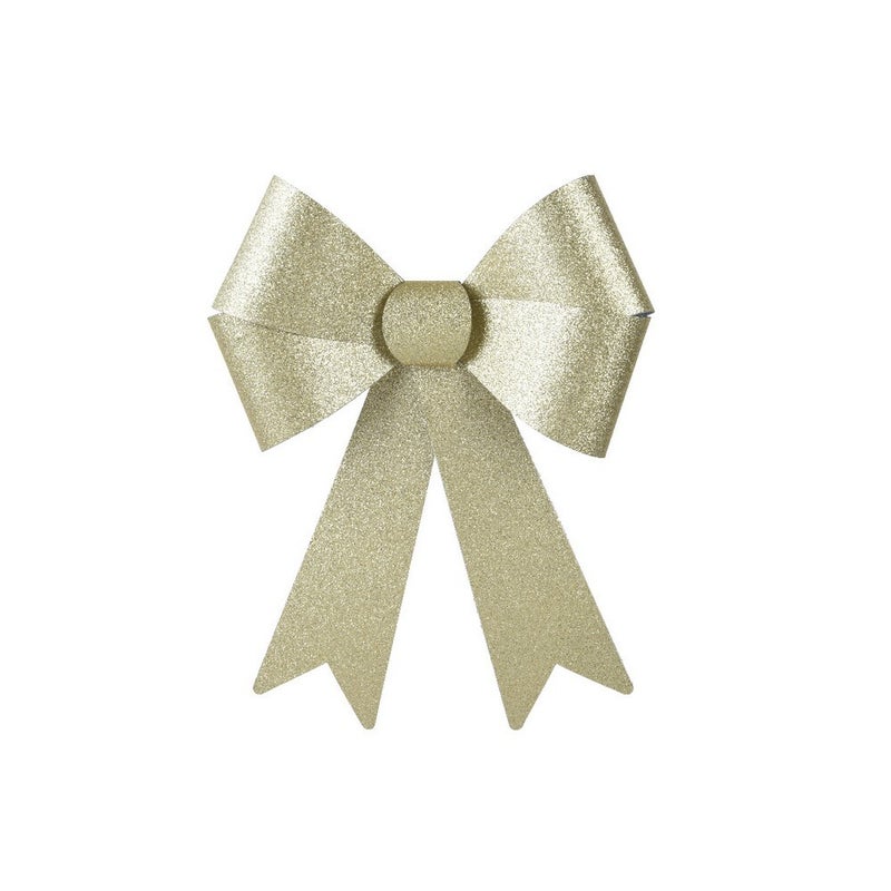 Kaemingk PVC Christmas Bow Gold Ornament for Tree, Wreath & Holiday Decoration-– 50cm - Image 2