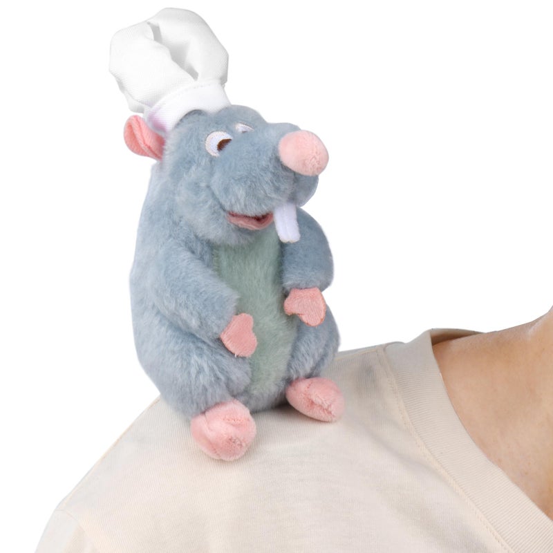 KRK Rat Plush Toy Shoulder Riding Magnet Toy Chef 6 inch - Image 2