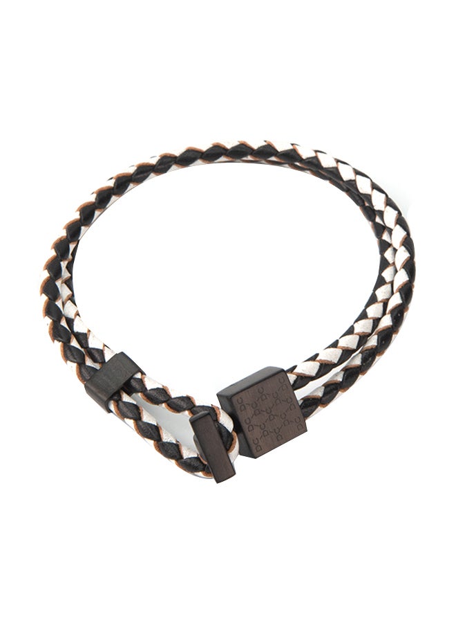 ديسي سوار من الجلد بتصميم ملتف من طبقتين .