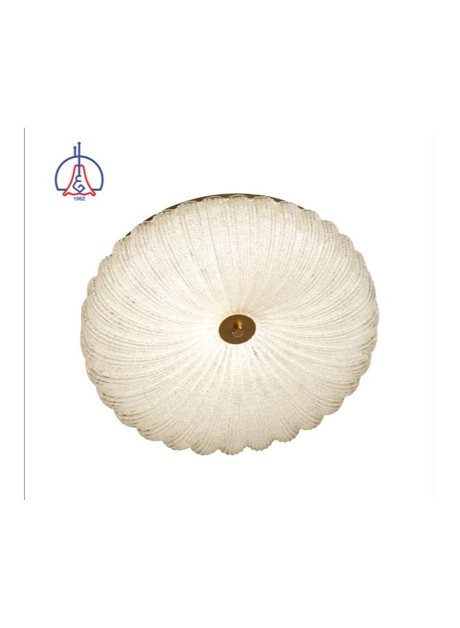AL SALHIYA LIGHTING LED Acrylic Ceiling Light FF-PP0825 18W ,Clear Acrylic with Crystal Diffuser , Iron Base,Gold - Image 3