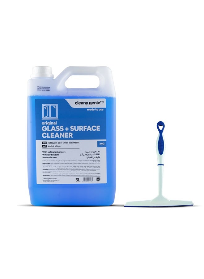 cleany genie Original Premium Glass Cleaner 5L + NECO Window Cleaner  - Image 1