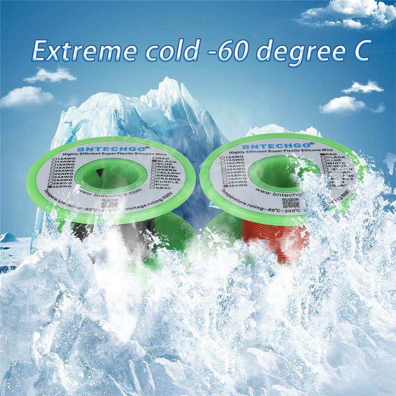 BNTECHGO 30 Gauge Silicone Wire Spool red and Black Each 100ft Flexible 30 AWG Stranded Tinned Copper Wire - Image 4