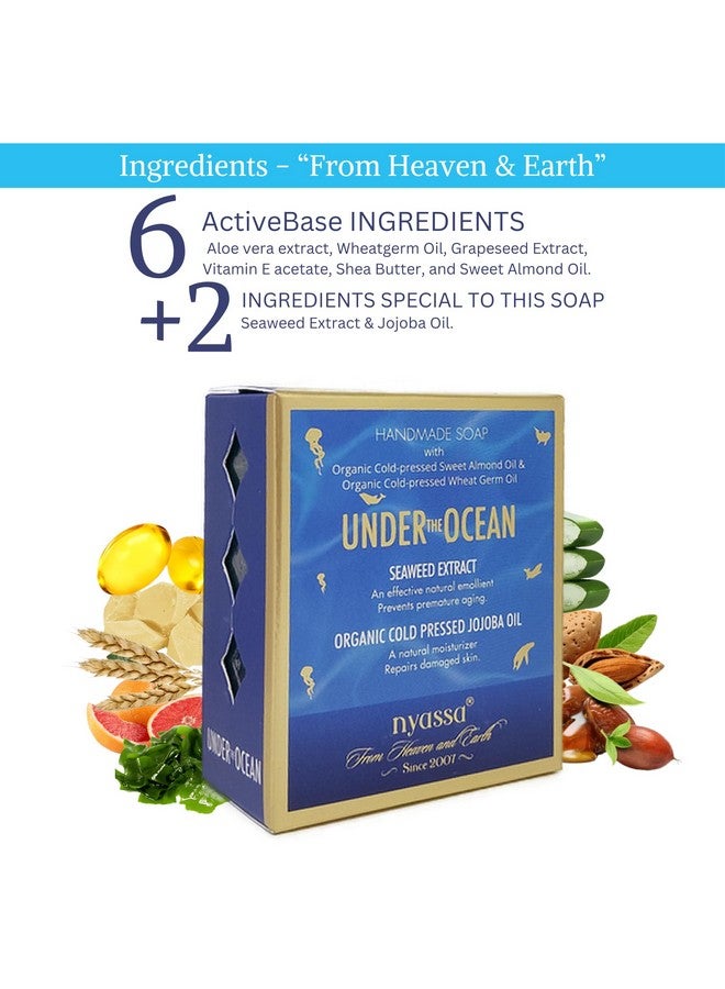 Under The Ocean Natural Bathing Handmade Soap | Seaweed Extract & Cold Pressed Jojoba Oil | All Skin Type 150Gm