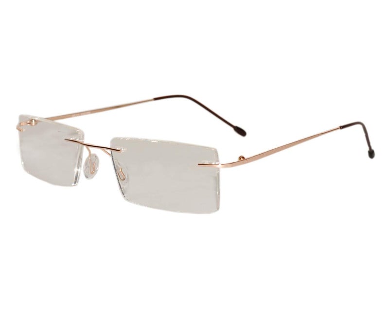 Peter Jones Golden Rimless Unisex Reading Glasses (Eye Power 1.25) - Image 2